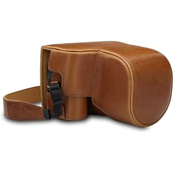 MegaGear Ever Ready Leather Camera Case with Strap Compatible with Nikon Coolpix B600