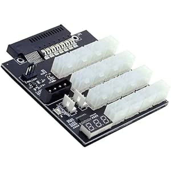 Cablecc 14+10 Pin Flex Slot Server Power Board to 16 x 6 Pin Power Supply Board for CHIA ETH BTC Mining Miner