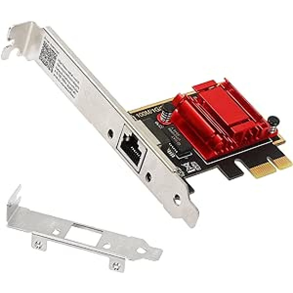 CERRXIAN 2.5G PCIE tīkla adaptera Gigabit Ethernet karte ar RTL8125B mikroshēmu, lai atbalstītu PXE, piemērota resursdatoriem un personālajiem datoriem