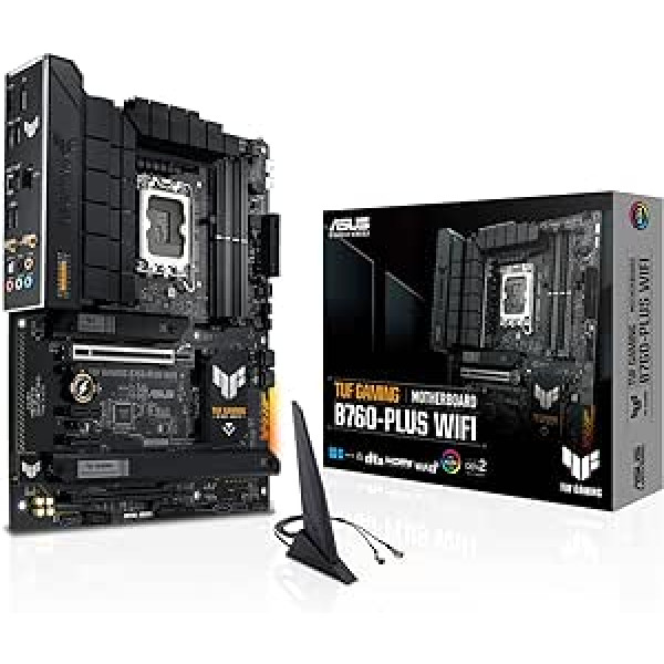 ASUS TUF Gaming B760-PLUS WiFi mātesplates ligzda Intel LGA 1700 (Intel B760, ATX, DDR5 atmiņa, PCIe 5.0, 2x M.2, WiFi6, Thunderbolt 4, Aura Sync)