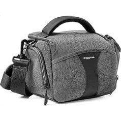 Baxxtar Modena SLR-Kameratasche Schultertasche kompatibel mit Canon EOS RP R7 R8 R10 R100 R50 M50 250D 2000D 4000D - Nikon Z6-II Z7 Z30 Z-fc Z-f D3200 - Lumix DC GH5 GH6 S5 - Alpha 7-IV