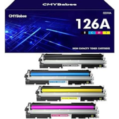 CMYBabee atjaunoto tonera kasetņu nomaiņa priekš HP 126A (CF341A) 130A (CE310A) CF350A priekš HP Laserjet Pro CP1025 CP1025nw MFP M175a 175nw M176n HPjet Pro27fw