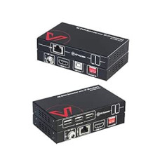 AV Access 4K KVM Extender over TCP/IP Ethernet up to 120 m, UHD 4K @ 30Hz 1080P@120Hz, 16 Set DIP Switches, EDID Function, 3 Ports USB 2.0, via Cat5e/6 Cable