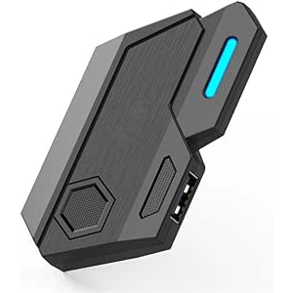 Yunseity klaviatūros ir pelės adapteris su 3 USB prievadais „Bluetooth 5.0“ žaidimų pelės klaviatūros keitiklis, skirtas „PUBG Mobile“, skirtas „Android IOS“ iki 13.4 versijos mobiliesiems žaidimams