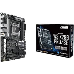 ASUS WS X299 PRO/SE Workstation Mainboard (ATX, Intel X Serie, LGA 2066, 8x DDR4 2933 MHz, PCIe 3.0, SATA, U.2, M.2, NVME, SATA, Dual LAN, BMC)