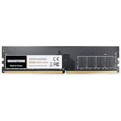 [DDR4 RAM] Gigastone Desktop RAM 16GB DDR4 RAM 16GB DDR4-2666MHz PC4-21300 CL19 1.2V UDIMM 288 Pin/Pin Unbuffered Non-ECC Computer Memory RAM (PC Desktop Only)