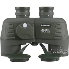 10 x 50 binokļi pieaugušajiem, bērniem, kompakts ūdensizturīgs ar zemu spilgtumu, nakts redzamības teleskops medību putnu vērošanai (1050 zaļš)