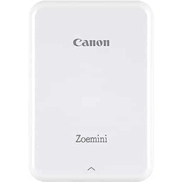 Canon Zoemini Mobile mini fotoprinteris (akumulators, 5 x 7,5 cm fotogrāfijas, bez ZINK drukas tintes, mobilajiem tālruņiem iOS un Android caur Bluetooth, 160 g) balts