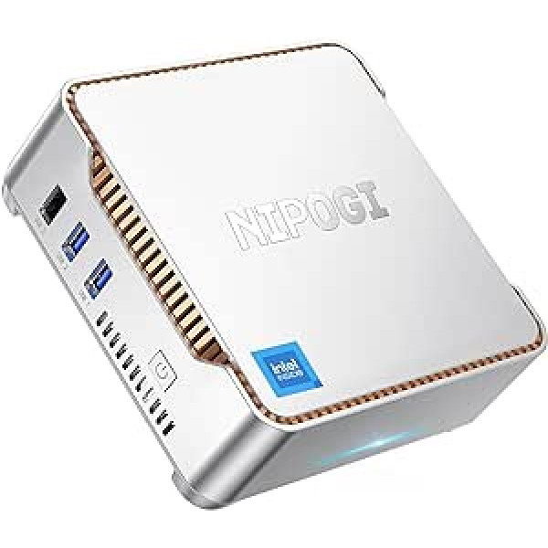 【Beat N5105/N100】NiPoGi GK3Plus Mini PC Intel Alder Lake-N97 (bis zu 3,6 GHz, 12W TDP), 16GB DDR4 512GB M.2 NVMe SSD Mini galddators WiFi 6, 4K UHD trīskāršs displejs Micro-PC für Schule/Büro