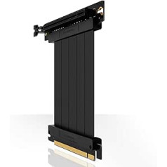 EZDIY-FAB PCIE 3.0 16x īpaši liela ātruma stāvvada kabelis PCI Express porta GPU paplašināšanas kartes taisnleņķa savienotājs 20 cm