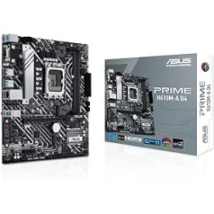 ASUS Prime H610M-A D4 Gaming Motherboard Socket Intel LGA 1700 (Intel H610, mATX, DDR4 Memory, PCIe 4.0, 2x M.2, Addressable Gen.2 Header, Aura Sync)