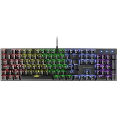 MARSGAMING Gaming MK422 Melns, Mehāniskā tastatūra RGB, Antighosting, Mehāniskais slēdzis zils, portugāļu valoda, MK422BPT