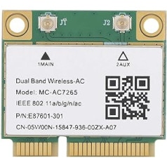 Mini PCIE WiFi karte MC-AC7265, bezvadu WiFi kartes tīkla Mini PCI-E Gigabit divjoslu tīkla adaptera karte 2.4G/5G, klēpjdatoram win7 Win 8 Win 10