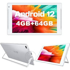 Android 12 planšetdators 10 collu planšetdators ar turētāju, 4 GB RAM, 64 GB ROM (atbalsta 512 GB paplašinājumu), IPS Full HD skārienekrāns, 8 MP + 2 MP kamera, 5G Wi-Fi, Bluetooth 5.0, 6000 mAh, Google GMS, 2 skaļruņi