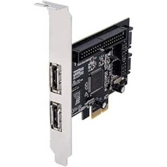 KALEA-INFORMATIQUE SATA vai eSATA un IDE kontrollera karte uz PCI Express PCIe portu - 2 SATA (vai eSATA) porti + 2 IDE ATA porti