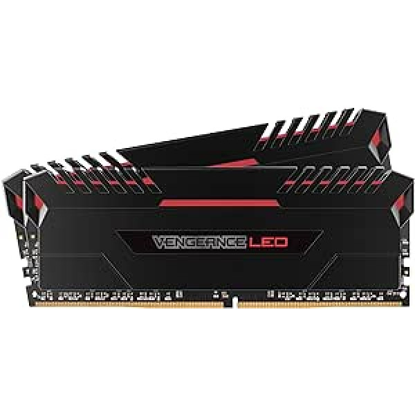 Corsair Vengeance LED 32GB (2x16GB) DDR4 3200MHz C16 XMP 2.0 Enthusiast LED-Beleuchtung Speicherkit - Schwarz mit Rot LED Beleuchtung