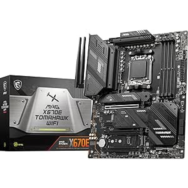 MSI MAG X670E Tomahawk WiFi mātesplate, ATX - atbalsta AMD Ryzen 7000 sērijas procesorus, AM5-80A SPS VRM, DDR5 Memory Boost 6600+MHz/OC, PCIe 5.0 x16, M.2 Gen5, Wi-Fi 6E