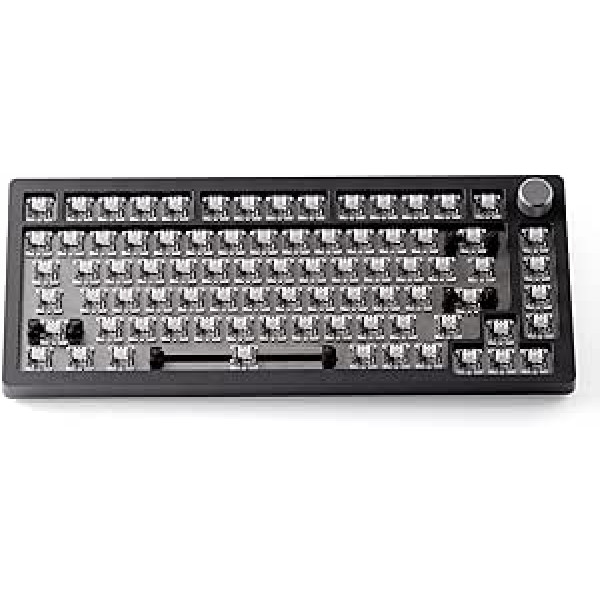 DrunkDeer TKL A75 Mechanical Keyboard, Magnetic Switch, 75 Percent Gaming Keyboard, 82 Keys with Keyknob, RGB Gaming Keyboard, Black