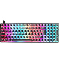 Mars Gaming MKULTRA, mehāniskā tastatūra melna RGB, kompakta 96%, slēdzis Outemu SQ Red, portugāļu-US