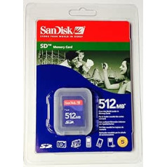 SanDisk Secure Digital (SD) kartes karte 512 MB