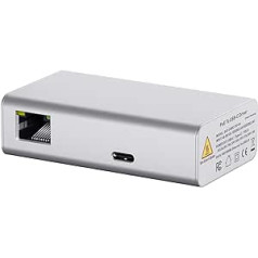 GAT-USBC-PD-V4 Gigabit PoE+ uz USB Type C barošanas un datu piegādes risinājums ierīcēm Google Pixel, Microsoft Surface Go, Samsung Galaxy Tab, Apple i Pad, 48 ~ 56 V DC 802.3af/pie ieejas, Ethernet uz USB 3.0 Data