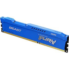 Kingston Fury Beast Blue 8GB 1600MHz DDR3 CL10 galddatora atmiņa, viens modulis KF316C10B/8