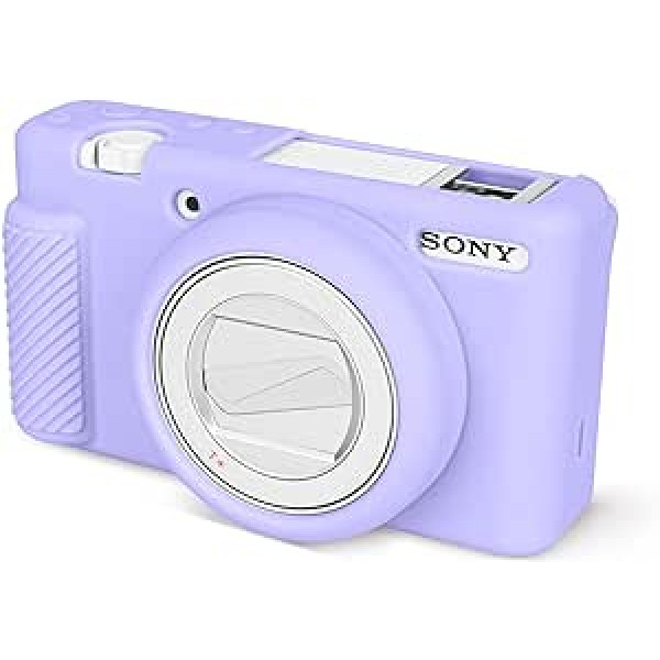 Rieibi ZV-1F mīksts silikona aizsargvāciņš priekš Sony ZV1F ZV-1F Vlog Camera & ZV-1 Mark II Camera, Viegls gumijas vāciņš priekš Sony ZV1F / ZV-1 II / ZV-1M2, Purpurs, Kameras maciņš