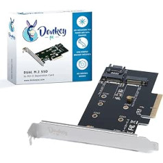 Donkey pc PCIe paplašināšanas kartes adapteris 2x NVME SSD uz PCI-e 3.0 X4 iekšējais PCIe uz optisko disku NVME adapteris M.2 PCIe SSD uz PCIe 3.0 x4 adapteris