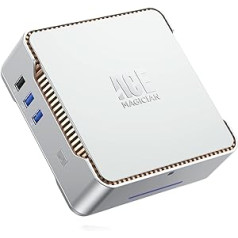 ACEMAGIC Mini PC Intel Celeron N5105, 12GB DDR4 256GB SSD mikrodators Atbalsta 4K HD Dual HDMI, Dual Band WiFi 2.4G/5G, BT 4.2