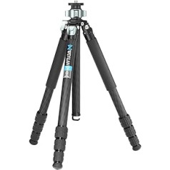 WEYLLAN Carbon Fibre Tripod, 168 cm, Pro Heavy-Duty Tripod Made of Carbon Fibre with 29 mm Tube, Compact Travel Tripod for Camera, Camcorder, Tripod with Monopod Function, 25 kg Load Capacity