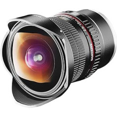 Samyang 7472 12/2,8 Objektiv Fisheye DSLR Sony E manueller Fokus Fotoobjektiv, Superweitwinkel schwarz