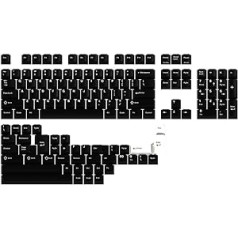 DROP GMK White-on-Black Custom Mechanical Keyboard Keycap Set - 146 Keys, Doubleshot ABS Bow, Cherry Profile, for 60%, TKL, 1800 Layouts etc