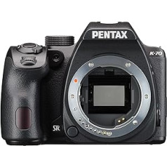 Pentax K-70 korpuss, 24 megapikseļi, 3 collu displejs, tiešskats, Full HD, pikseļu maiņa, melns