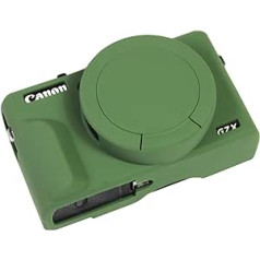 Easy Hood PowerShot G7 X III Silicone Camera Case for Canon Mark III Digital Camera Bags for Compact Cameras Camera Case for Canon with Removable Lens Cap Green