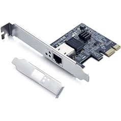 10Gtek® 2500/1000/100Mbps NIC PCIe tīkla adapteris PCIe Gigabit Ethernet karte, viens RJ-45 ports, ar Realtek RTL8125 kontrolieri, atbalsta Windows Server/Ubuntu/Centos/Debian