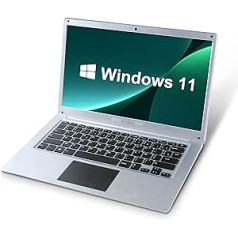BYYBUO 14,1 colio nešiojamasis kompiuteris Windows 11 Intel Celeron Ultrabook 4GB RAM 64GB ROM TF 128GB Nešiojamasis kompiuteris su Wi-Fi USB 3.0 BT 4.0 Azerty prancūzų klaviatūra