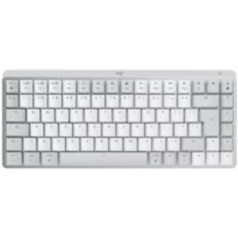 Logitech MX Mechanical Mini for Mac, Wireless Keyboard with Lighting, Flat Keys, Tactile Quiet Keys, Backlight, Bluetooth, USB-C, Apple, iPad, French AZERTY - Pale Grey