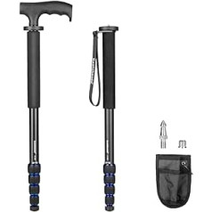 Koolehaoda alumīnija kameras monopods un Alpine Stick ar rokturi, 5 kājas, 7 kg kravnesība