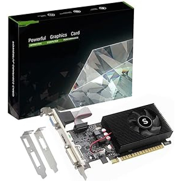 SAPLOS Geforce GT 730 grafikas kartes, 4 GB DDR3 128 bitu, HDMI VGA DVI, zema profila grafikas karte PC, Fermi arhitektūra, galddatora GPU, PCI Express