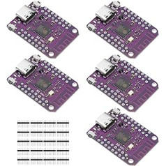 APKLVSR pakotne ar 5 ESP32 S2 Mini V1.0.0 moduli, pamatojoties uz ESP32-S2FN4R2 izstrādes plati, 4 MB Flash 2 MB PSRAM WiFi MicroPython CircuitPython ESP-IDF darbam ar Arduino