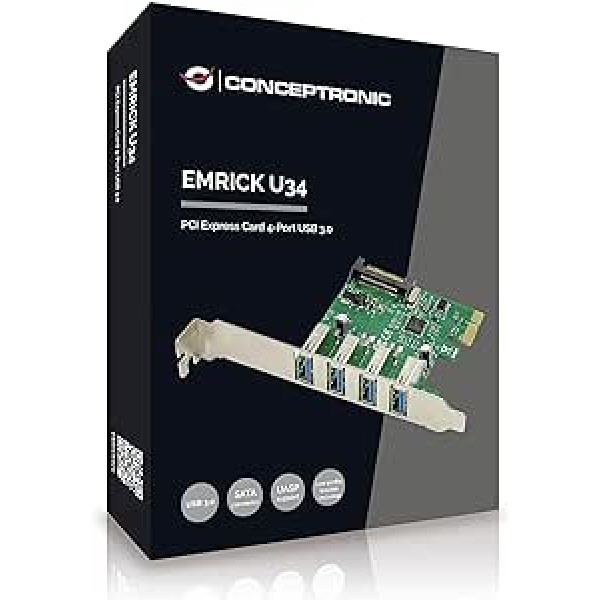 Conceptronic Emrick U34 4 portu USB 3.0 PCI Express karte