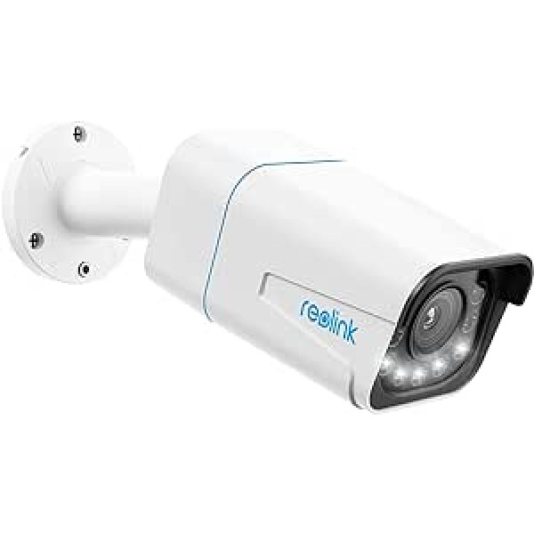 Reolink 4K Smart PoE IP kamera ārpus telpām ar personas/automašīnas noteikšanu, 5X optiskās tālummaiņas novērošanas kamera ārā, prožektors, krāsains nakts redzamība, divvirzienu audio, MicroSD kartes slots, RLC-811A