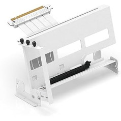 EZDIY-FAB PCIe 4.0 GPU Holder, Multi-Angle Adjustment with White Riser Cable, Compatible with RTX4090, 4080, 4070ti, White