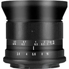 7artisans 12mm F2.8 Mark Ⅱ īpaši plata leņķa APS-C manuālā fokusa primārais objektīvs, kas ir saderīgs ar Canon EOS-M stiprinājuma spoguļkamerām M1 M2 M3