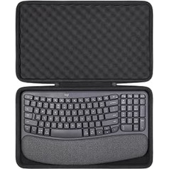 co2CREA Case cietais ceļojumu aizsargmaciņš Logitech Wave Keys MK670 Combo, Case Compatible Wave Keys Bezvadu ergonomiskā tastatūra un paceļamā vertikālā pele