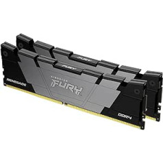 Kingston Fury Renegade 64GB 3200 DDR4 CL16 DIMM (komplektas su 2) Stalinio kompiuterio žaidimų atmintis – KF432C16RB2K2/64