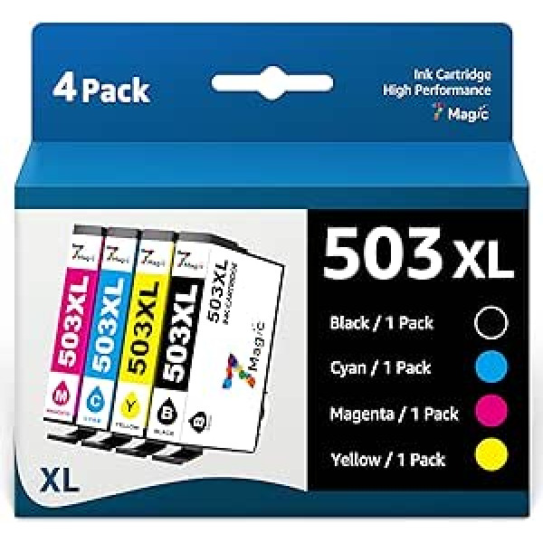 7Magic 503XL printeru kasetnes 503 XL tintes kasetņu nomaiņa 503 XL Ink Multipack Expression Home XP-5200 XP-5205, Workforce WF-2960 WF-2965 WF-2960DWF WF-2965DWF (2465DWF)