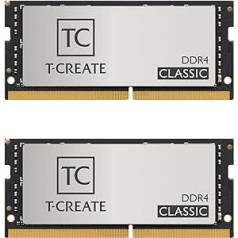 TEAMGROUP T-Create Classic DDR4 SODIMM 32GB Kit (2 x 16GB) 3200MHz (PC4-25600) 260 Pin CL22 RAM Memory Module - TTCCD432G3200HC22DC-S01