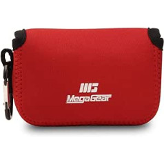 MegaGear MG720 Ultraleichte Kameratasche aus Neopren kompatibel mit Panasonic Lumix DC-TZ95, DC-TZ90, DMC-TZ100 - Rot