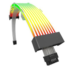 Sirlyr 12VHPWR RGB PSU Cable, Strimer Pcie 5.0 GPU Cable Extension, ARGB PC Power Supply Cable Kit